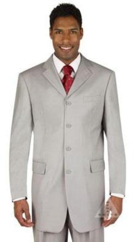 SKU#MUC74 Silver Light Gray Dress Party lightweight and comfortable Suit