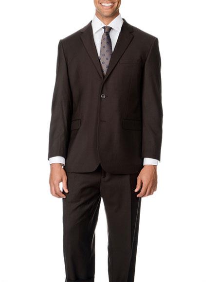 Brand: Caravelli Collezione Suit - Caravelli Suit - Caravelli italy Caravelli Men's Double Vent Brown2 Button  Suit
