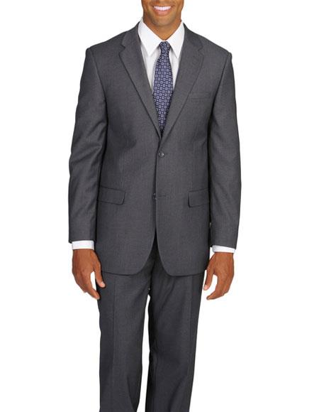 Brand: Caravelli Collezione Suit - Caravelli Suit - Caravelli italy Caravelli Men's Double Vent 2 Button Grey  Suit