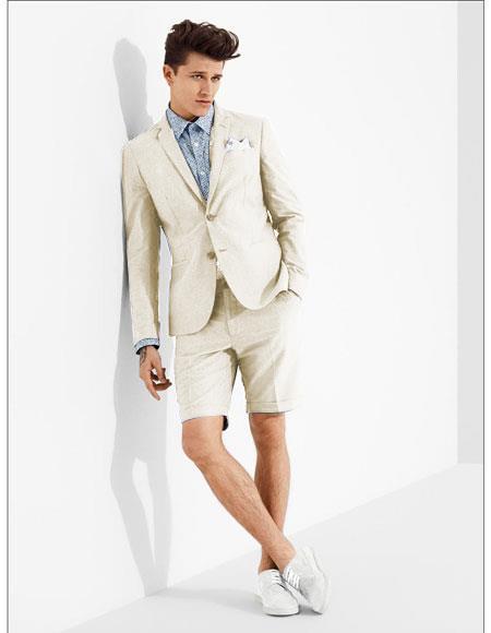 Men's Off white ~ Ivory Slim Fit Summer Business Suits
