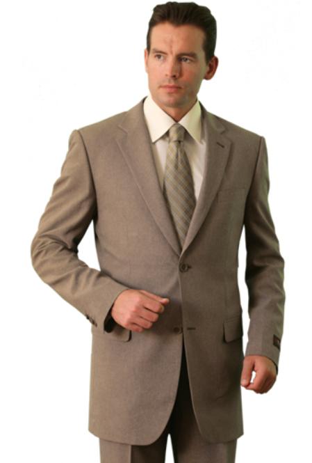 Polyester Touch Men's Classic affordable Cheap Priced Business Suits Clearance Sale online sale Tan ~ Beige 
