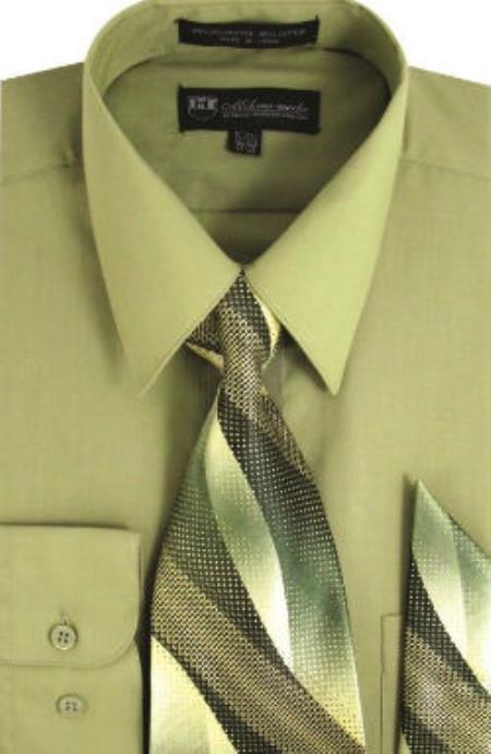 Affordable Clearance Cheap Mens Dress Shirt Sale Online Trendy - Tan Classic Cotton Ties and Handkerchiefs Men's Dress Shirt