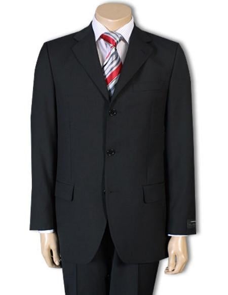 Cheap Priced Men's Dress Suit For Sale 3 or 4 Button Style Jet Black Light Weight On Sale 