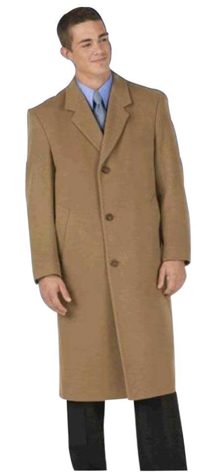 Long Wool Winter Dress Knee length Coat EMILCT03 Sentry8811 45inch  Men's Overcoat classic model Men's Dress Coat features button through front
