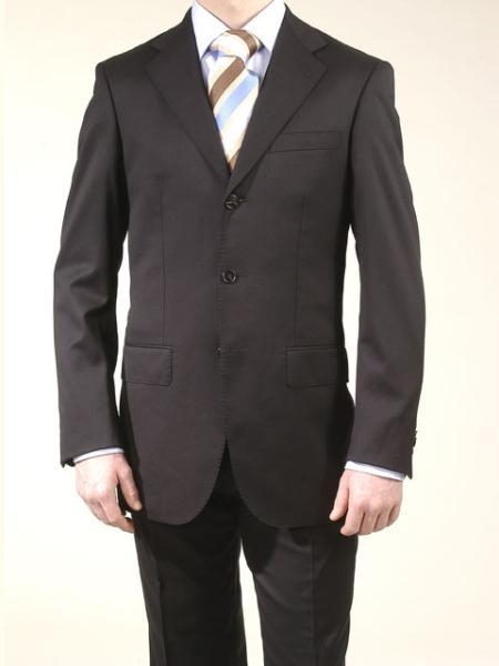 Men's Liquid Black 3 Button Suits On Sale 