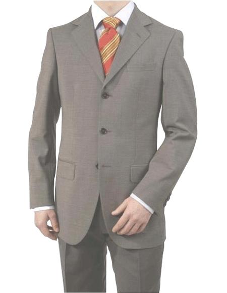 Mid Gray 3 Button Real premier quality italian fabric Super 150's Wool Italian Men's Three Buttons Style suit 