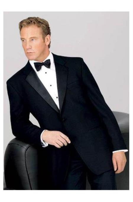 Big and Tall Tuxedo Big and Tall 2 Button Notch Tuxedo 100% Worsted Wool for Big Men