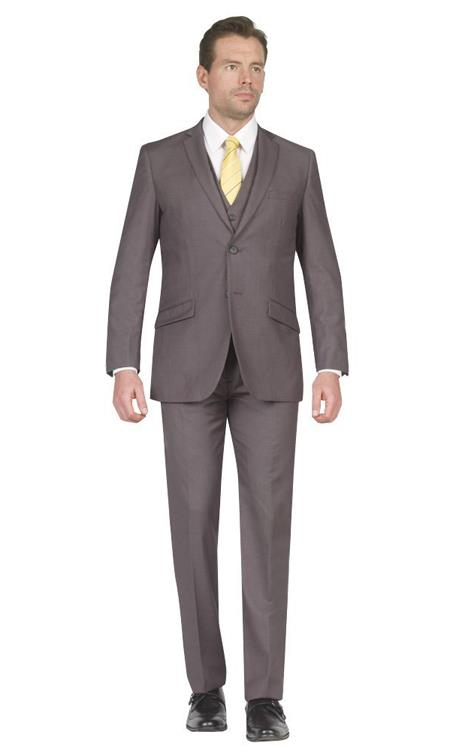 Slim Fit Suit Men's Mid Grey  long lasting durable pure cotton Suit