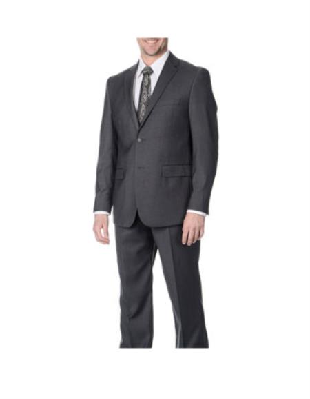 West End Men's Young Look Slim Fit 2-button Grey Suit