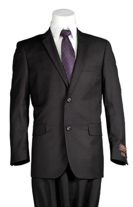 Mens Plaid Suit Mens Slim Cut Cheap Priced Business Black Suits 