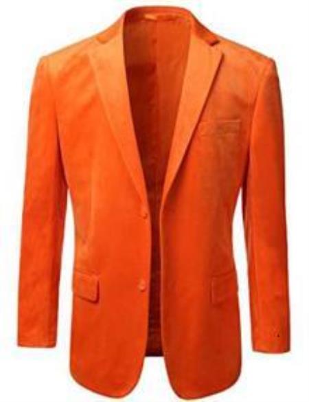 Men's American Regular-Fit 2 Button  Orange 