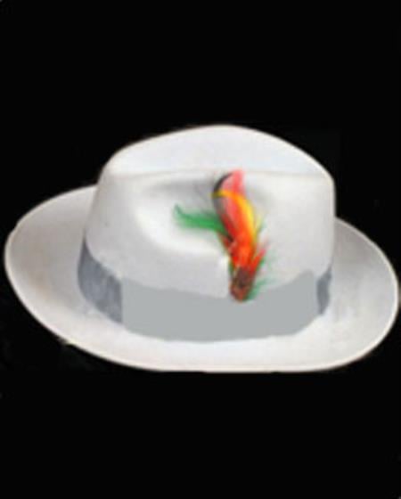 Men's Untouchable Off White Fedora Wool Dress Hat