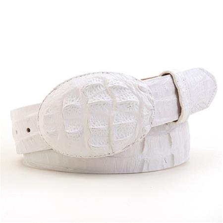 Authentic Genuine Real White Caiman Belt 
