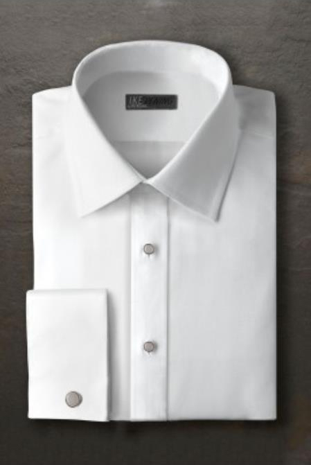 Evan White Laydown Tuxedo Shirt Ike Evening by Tuxedo Authentic Brand