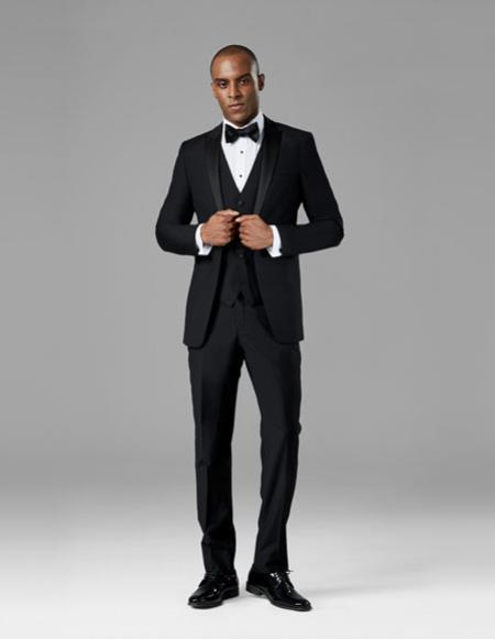 Men's Black best Suit buy one get one suits free Suit