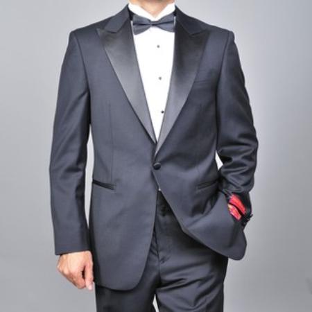 Authentic Mantoni Brand Men's Wool One-button Tuxedo - High End Suits - High Quality Suits