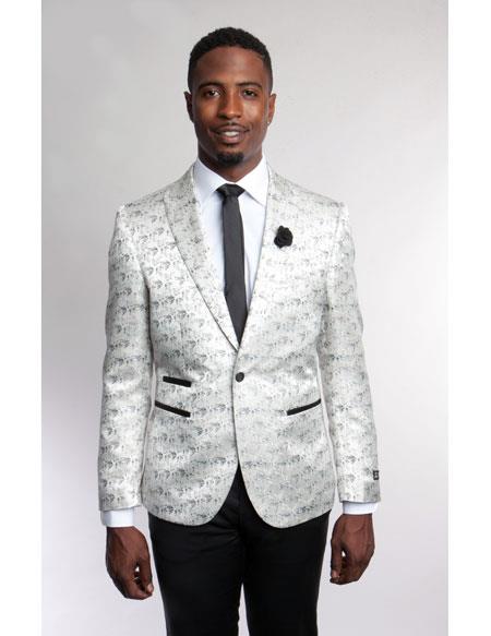 Mens Fashion Stage White Blazer ~ Sport coat