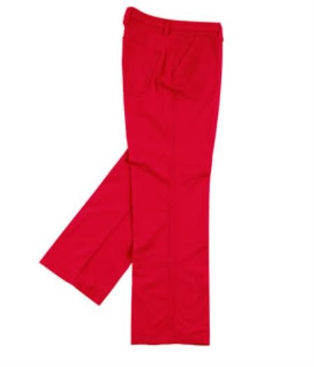 long rise big leg slacks  Men's Wide Leg Triple Pleat Pant Red Color 22- Inch\ around the bottom unhemmed unfinished bottom