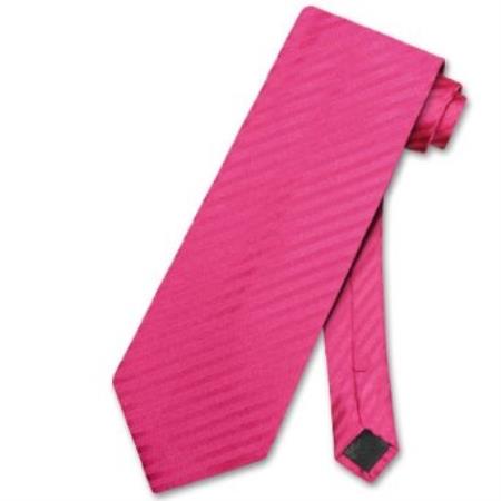 Red Violet Vertical Stripes Design Men's Neck Tie - Men's Neck Ties - Mens Dress Tie - Trendy Mens Ties