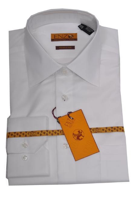 NTDB32M Best Cheap Priced Designer Sale Online Discount Dress Lay down Shirt White Regular Cuff  Shadow tone on tone Men's Dress Shirt fabric
