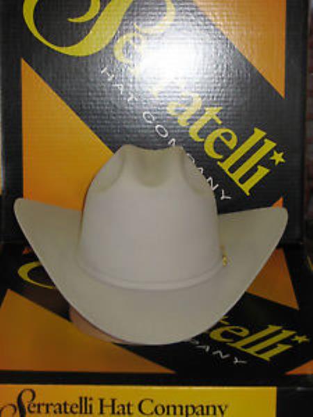 Tejana Serratelli Designer 10x El Capitan Platinum 3 1/2 Brim Western Cowboy Hat 