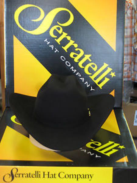 Tejana Serratelli Designer 30x San Jose White 4 Brim Western Cowboy Hat 