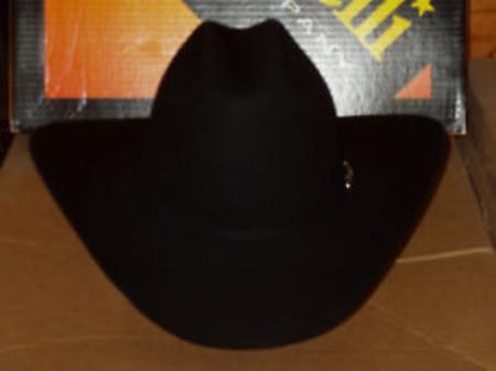 Tejana Serratelli Designer 4x Seminole Western Cowboy Black Hat 