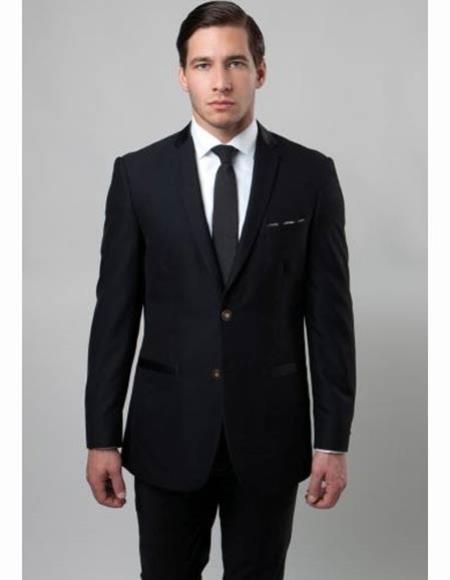  Men's Slim Fit Two Button   Suit