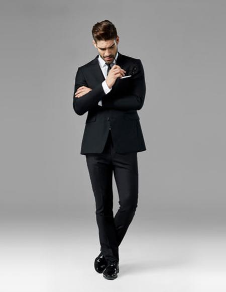 Men's Classic Black best Suit buy one get one suits free Suit