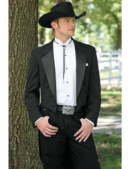 Country Tuxedos For Weddings Mens Black Western Traje Vaquero Suit & Tuxedo 