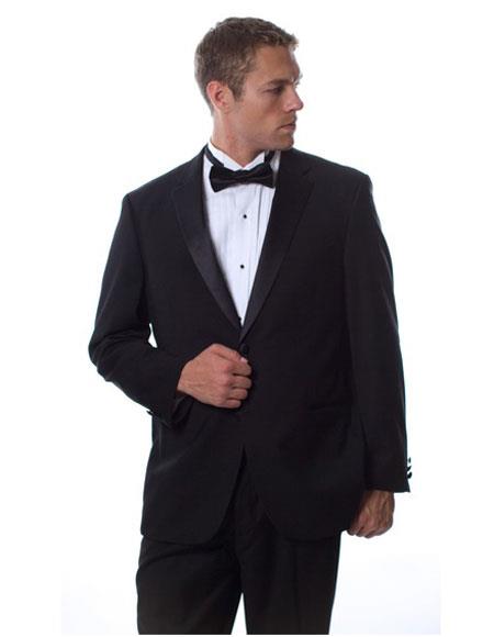 Brand: Caravelli Collezione Suit - Caravelli Suit - Caravelli italy Caravelli Men's 2 Piece Formal Wear Black  Tuxedo