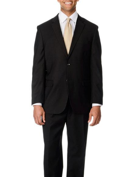 Brand: Caravelli Collezione Suit - Caravelli Suit - Caravelli italy Caravelli Men's Black 2 Button Double Vent Suit 