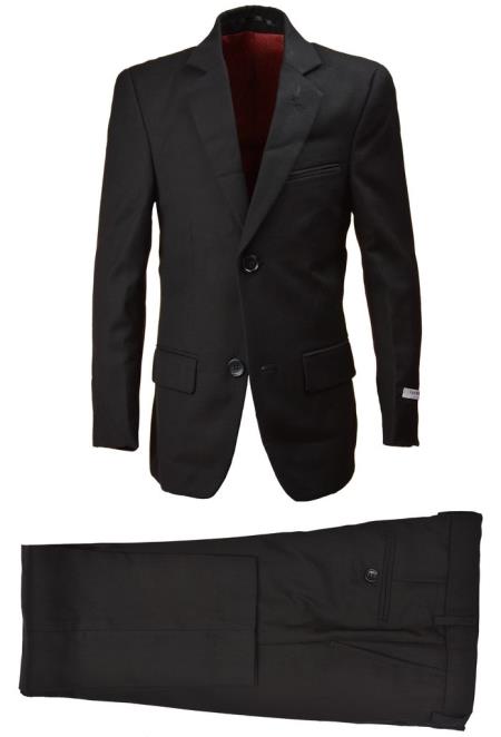 Boys Black Boys Husky Suit Suit Perfect for toddler Suit wedding  attire outfits
