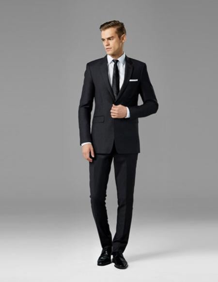 Men's Charcoal best Suit buy one get one suits free Suit - Color: Dark Grey Suit