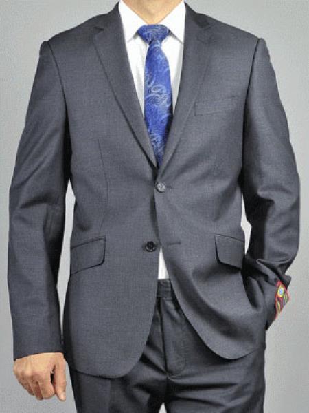 Giorgio Fiorelli Suit Men's Giorgio Fiorelli Double Vent Modern Fit Suits - Color: Dark Grey Suit 