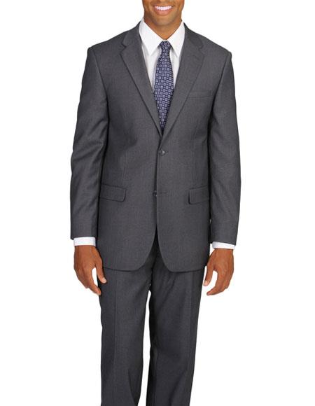 Brand: Caravelli Collezione Suit - Caravelli Suit - Caravelli italy Caravelli Men's  2 Button Grey  Vested Double Vent Suit