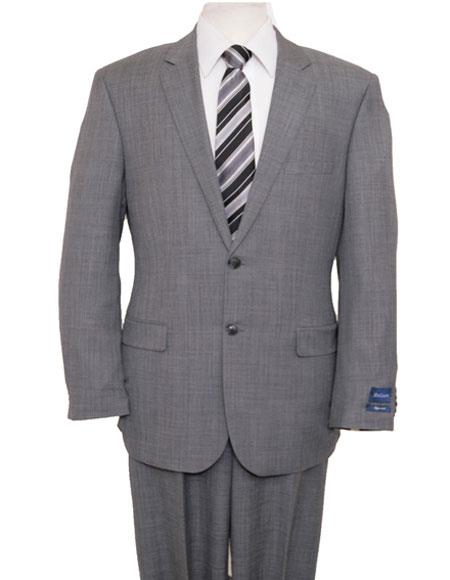 Designer Affordable Inexpensive Men's Light Gray   Suit Flat Front Pant