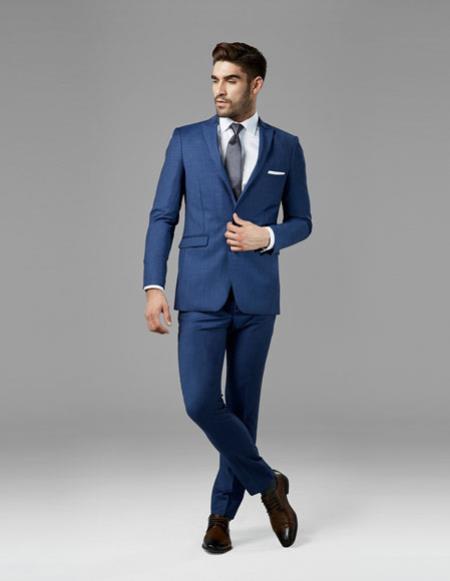 Men's mystic blue best Suit buy one get one suits free Suit