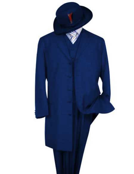 SKU#Zoot100 Mens Classic Long Fashion Navy Blue Zoot Suit (Wholesale ...