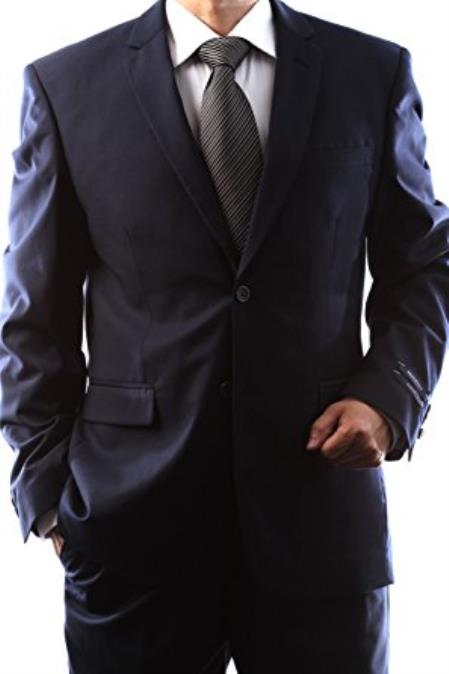 Men's 2 Button  Dark Navy Slim Fit Dress Suit (We have more Braveman suits Call 1-844-650-3963 to order)