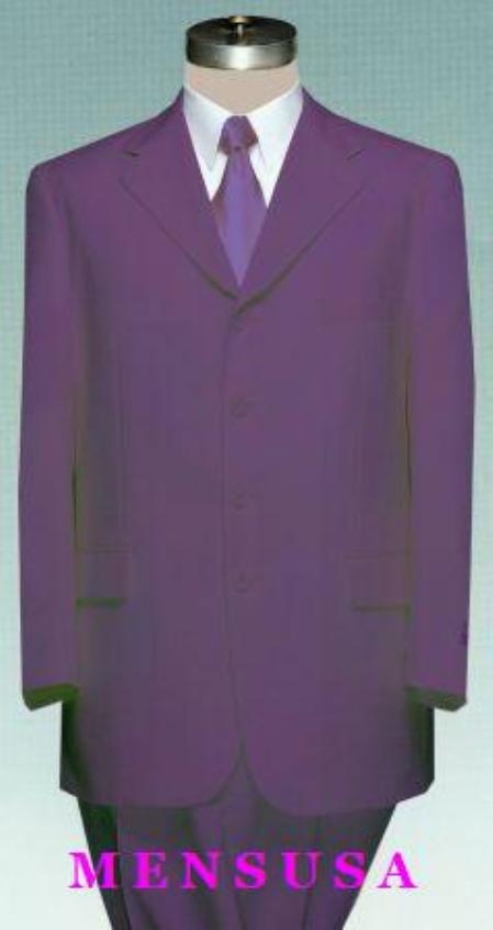 Men's  Deep Joker PURPLE DRESS SUIT 2 Button SUITS 