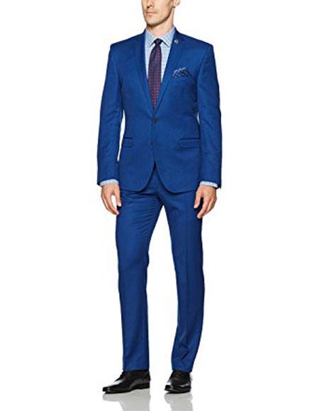 Alberto Nardoni Royal blue ~ Indigo ~ Bright Blue Dress Suits for Men