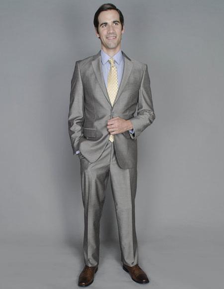Giorgio Fiorelli Suit Men's Sharskin Authentic Giorgio Fiorelli Brand suits Flat Front Pants