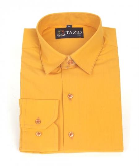 Affordable Clearance Cheap Mens Dress Shirt Sale Online Trendy - Slim Fit - Orange Men's Dress Shirt