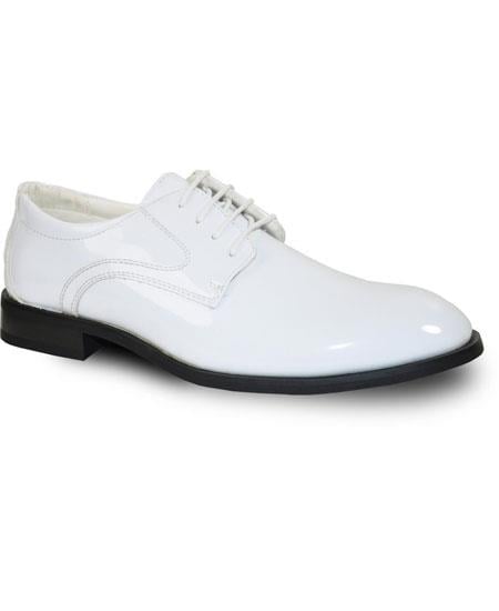 Men's Tuxedo White Square Toe Lace Up Dress Oxford Shoe For Men Perfect for Wedding