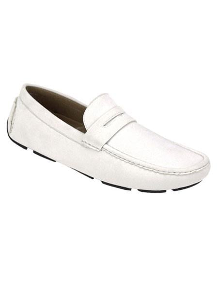 Men's stylish White Casual Slip-On Stylish Dress Loafer Oxford Shoes Perfect for Men