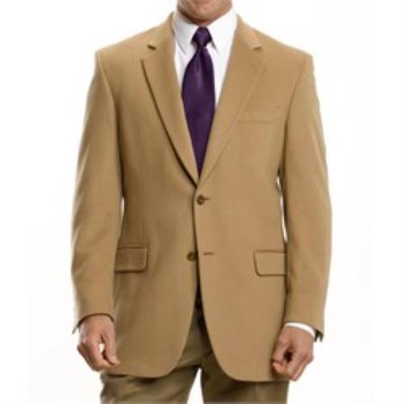 Winter Fabric Executive 2-Button Cashmere Cheap Priced Unique Dress Blazer Jacket For Men Sale Beige ~ Khaki ~ Tan