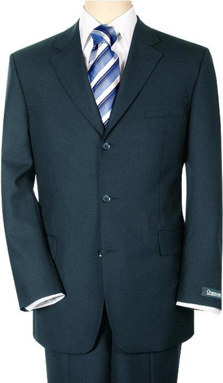 Mid Night Blue Double Black Vent Available in 2 or 3 Buttons Style Regular Classic Cut Men's Cheap Priced Business Suits Clearance Sale Super 140's