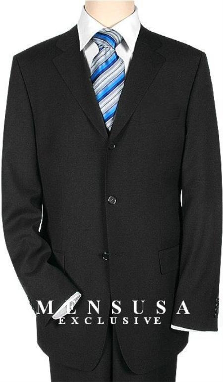 Mix and Match Suits Elegant Solid Black Quality Suit Separates, Total Comfort Any Size Jacket&Any Size Pants 