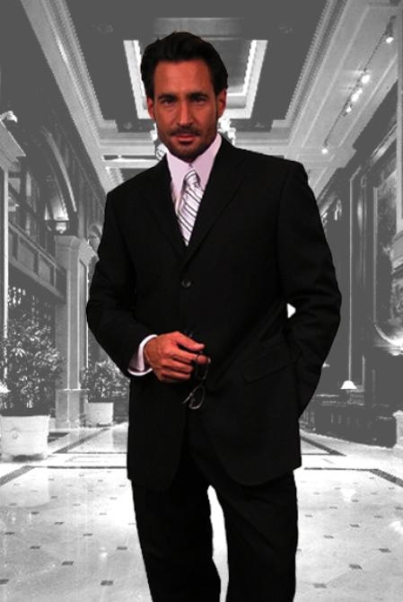 Gianni Black Super 120's Cheap Priced Business Suits Clearance Sale Available in 2 or 3 Buttons Style Regular Classic Cut
